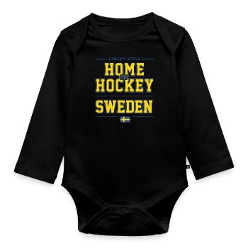 La maison du hockey - Body Bébé bio manches longues - noir - Devant