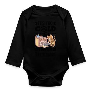 Trop froid pour suivre un régime, cuisons le réconfort - Body Bébé bio manches longues - noir - Devant