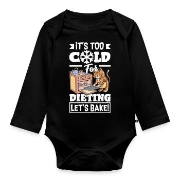 Trop froid pour suivre un régime, cuisons le réconfort - Body Bébé bio manches longues - noir - Devant