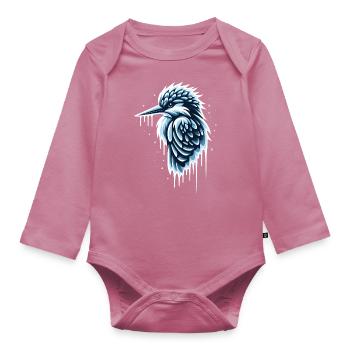 Kingfisher - Organic Longsleeve Baby Bodysuit - mauve - Front