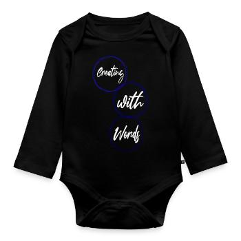 authorship originality jokes writing process - Baby Bio-Langarm-Body - Schwarz - Vorne