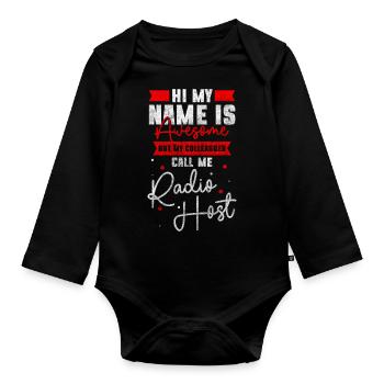 Presenter Show Wave Speaker - Organic Longsleeve Baby Bodysuit - black - Front