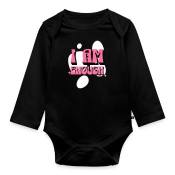 Je suis assez d’affirmations positives Femmes roses - Body Bébé bio manches longues - noir - Devant