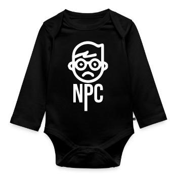 PNJ Design Gamer cadeau drôle - Body Bébé bio manches longues - noir - Devant