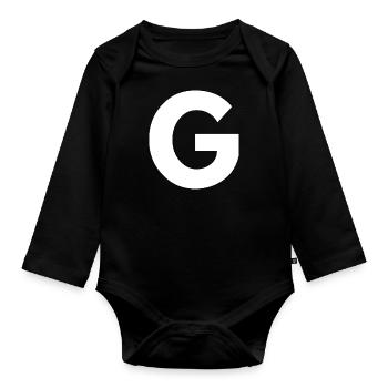 G - Body Bébé bio manches longues - noir - Devant