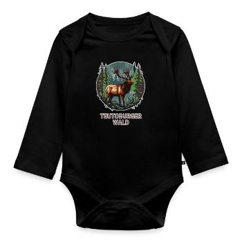 Teutoburg Forest - Organic Longsleeve Baby Bodysuit - black - Front