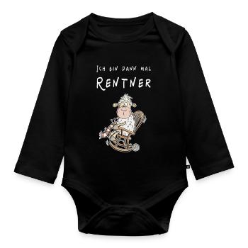 Je suis alors pensionnaire mouton Funmotiv - Body Bébé bio manches longues - noir - Devant
