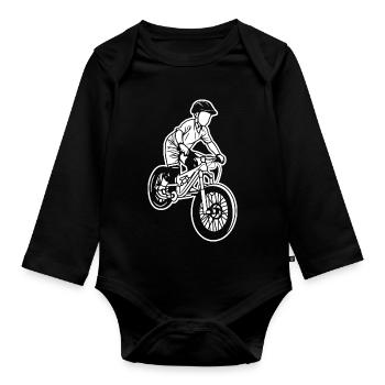 Enfant VTT - Body Bébé bio manches longues - noir - Devant