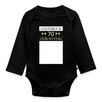 Livre d’or 70e anniversaire Signature T-shirt - Body Bébé bio manches longues - noir - Devant