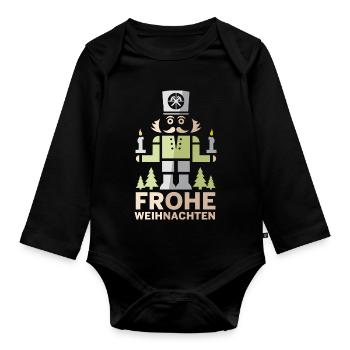 Joyeux Noël Erzgebirge Miner Casse-Noisette - Body Bébé bio manches longues - noir - Devant