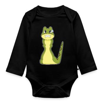 Jeu de société d’échecs serpent - Body Bébé bio manches longues - noir - Devant