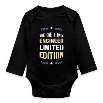 Only Engineer Limited Edition - Organic Longsleeve Baby Bodysuit - black - Front