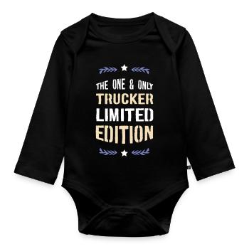 One&Only Trucker Limited Edition - Organic Longsleeve Baby Bodysuit - black - Front