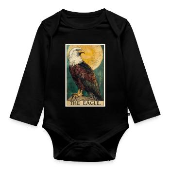 Adler - Baby Bio-Langarm-Body - Schwarz - Vorne