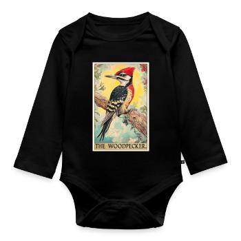 Spechte Specht - Baby Bio-Langarm-Body - Schwarz - Vorne