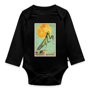 Gottesanbeterinnen Gottesanbeterin - Baby Bio-Langarm-Body - Schwarz - Vorne