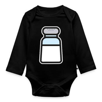 Salz - Baby Bio-Langarm-Body - Schwarz - Vorne