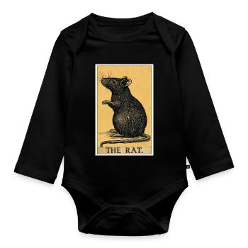 Ratten Ratte - Baby Bio-Langarm-Body - Schwarz - Vorne