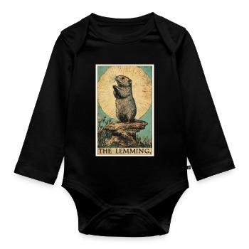 Lemmings Lemming - Organic Longsleeve Baby Bodysuit - black - Front