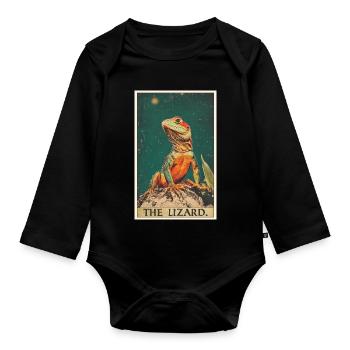 Lézard des lézards - Body Bébé bio manches longues - noir - Devant