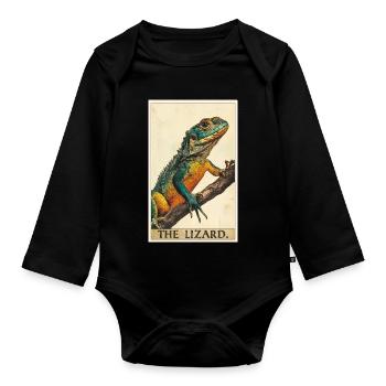 Lézard des lézards - Body Bébé bio manches longues - noir - Devant