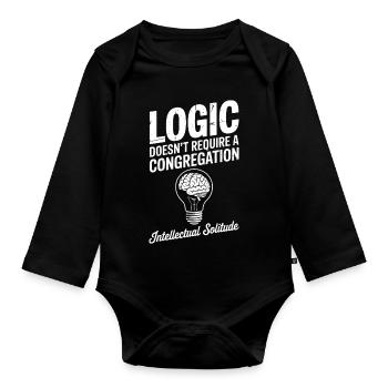 Logique Solitude Ampoule Tee - Body Bébé bio manches longues - noir - Devant