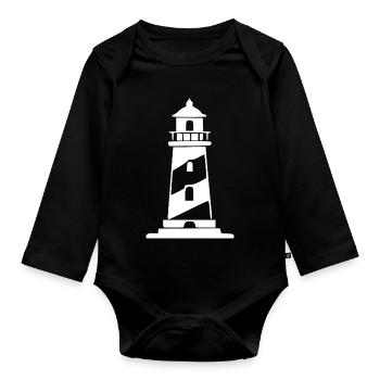 Cadeau de Noël de la mer du Nord de l’Allemagne - Body Bébé bio manches longues - noir - Devant