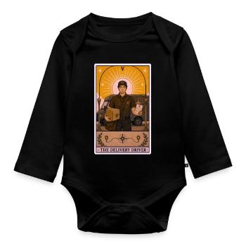 Parcel Driver | Delivery Courier Tarot - Organic Longsleeve Baby Bodysuit - black - Front