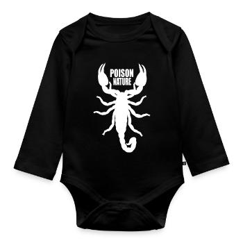 Gift-Natur: Skorpion - Baby Bio-Langarm-Body - Schwarz - Vorne