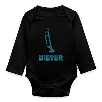 Musique pour cuivres Dieter - Body Bébé bio manches longues - noir - Devant