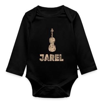 Jarel als Bratsche - Baby Bio-Langarm-Body - Schwarz - Vorne
