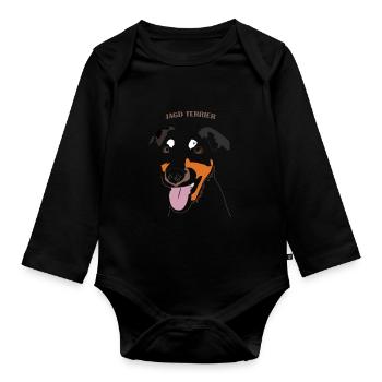 OBV – Jagd terrier #3 - Body Bébé bio manches longues - noir - Devant