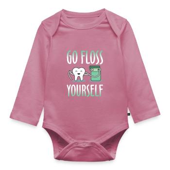 ALLEZ FLOSS VOUS-MÊME - Body Bébé bio manches longues - mauve - Devant
