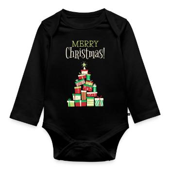 Joyeux Noël - Body Bébé bio manches longues - noir - Devant