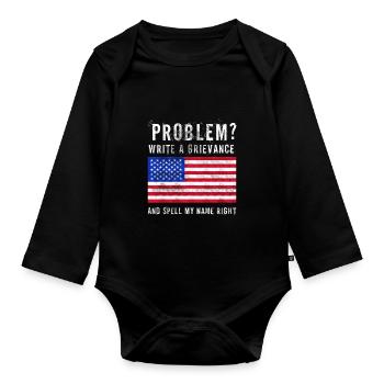 Gardien de prison Prison Police Cadeau - Body Bébé bio manches longues - noir - Devant