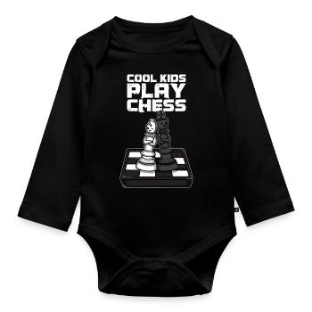 Échecs jeu d’échecs Chess Enfants - Body Bébé bio manches longues - noir - Devant