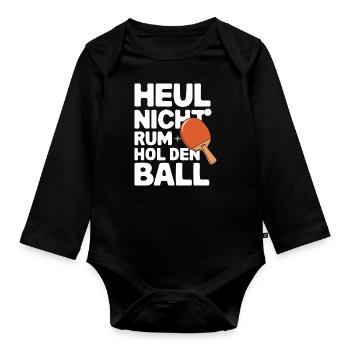 Table tennis Table tennis player - Organic Longsleeve Baby Bodysuit - black - Front