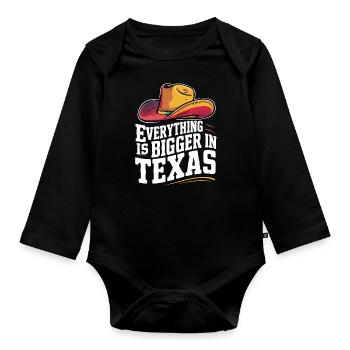 Texas State Texans Texas - Organic Longsleeve Baby Bodysuit - black - Front