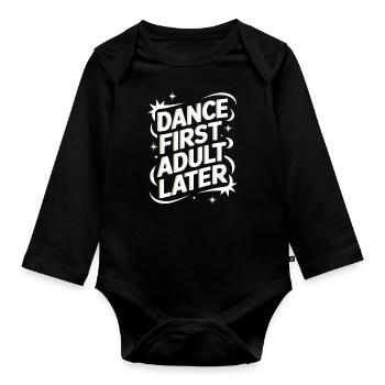 Tanzen Tänzer Tanzen - Baby Bio-Langarm-Body - Schwarz - Vorne