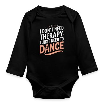 Tanzen Tänzer Tanzen - Baby Bio-Langarm-Body - Schwarz - Vorne