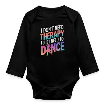 Tanzen Tänzer Tanzen - Baby Bio-Langarm-Body - Schwarz - Vorne