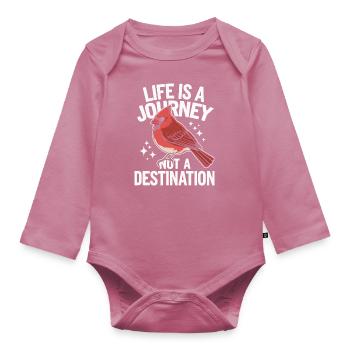 Cardinal Red Cardinal Vogel Red Cardinal - Organic Longsleeve Baby Bodysuit - mauve - Front