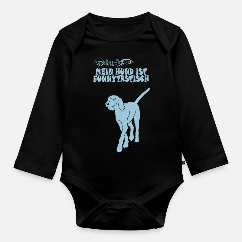 Bracke chien - Body Bébé bio manches longues - noir