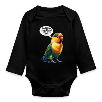 Turteltäubchen Turteltauben - Baby Bio-Langarm-Body - Schwarz - Vorne