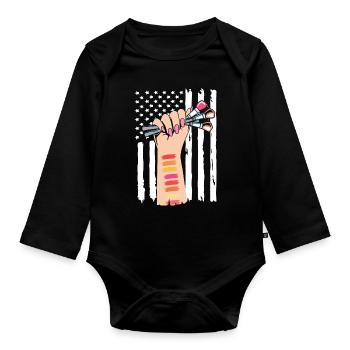 Kosmetikerin - Baby Bio-Langarm-Body - Schwarz - Vorne