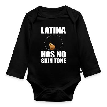 Afro Latina - Body Bébé bio manches longues - noir - Devant