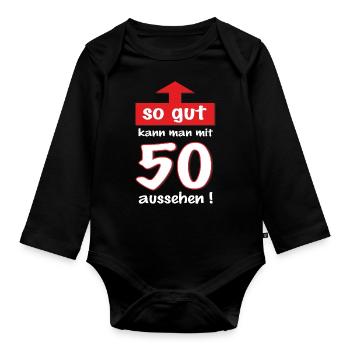 BD - Pfeil so gut kann man mit 50 aussehen - - Baby Bio-Langarm-Body - Schwarz - Vorne