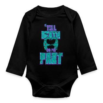 Halloween Zombie Paerchen Partner - Baby Bio-Langarm-Body - Schwarz - Vorne