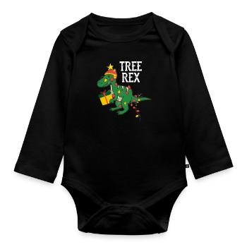 noël cadeau drôle - Body Bébé bio manches longues - noir - Devant