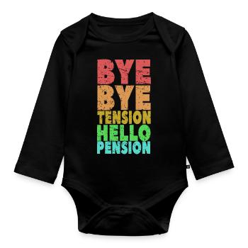 Pension - Organic Longsleeve Baby Bodysuit - black - Front